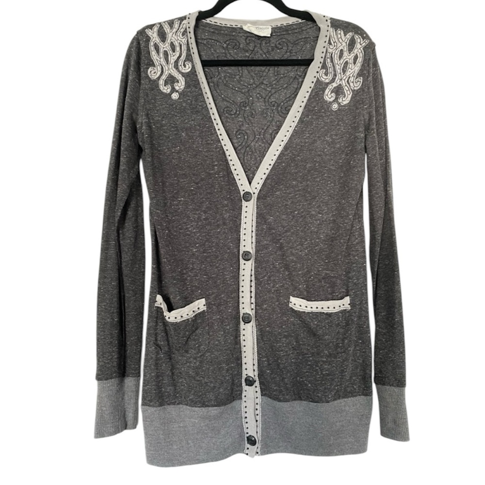 MM Unplugged Button Down Gray & Cream